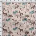 thumbnail image 4 of oneOone Polyester Spandex Light Beige Fabric Tropical Animal Craft Projects Decor Fabric Printed By The Yard 56 Inch Wide, 4 of 4