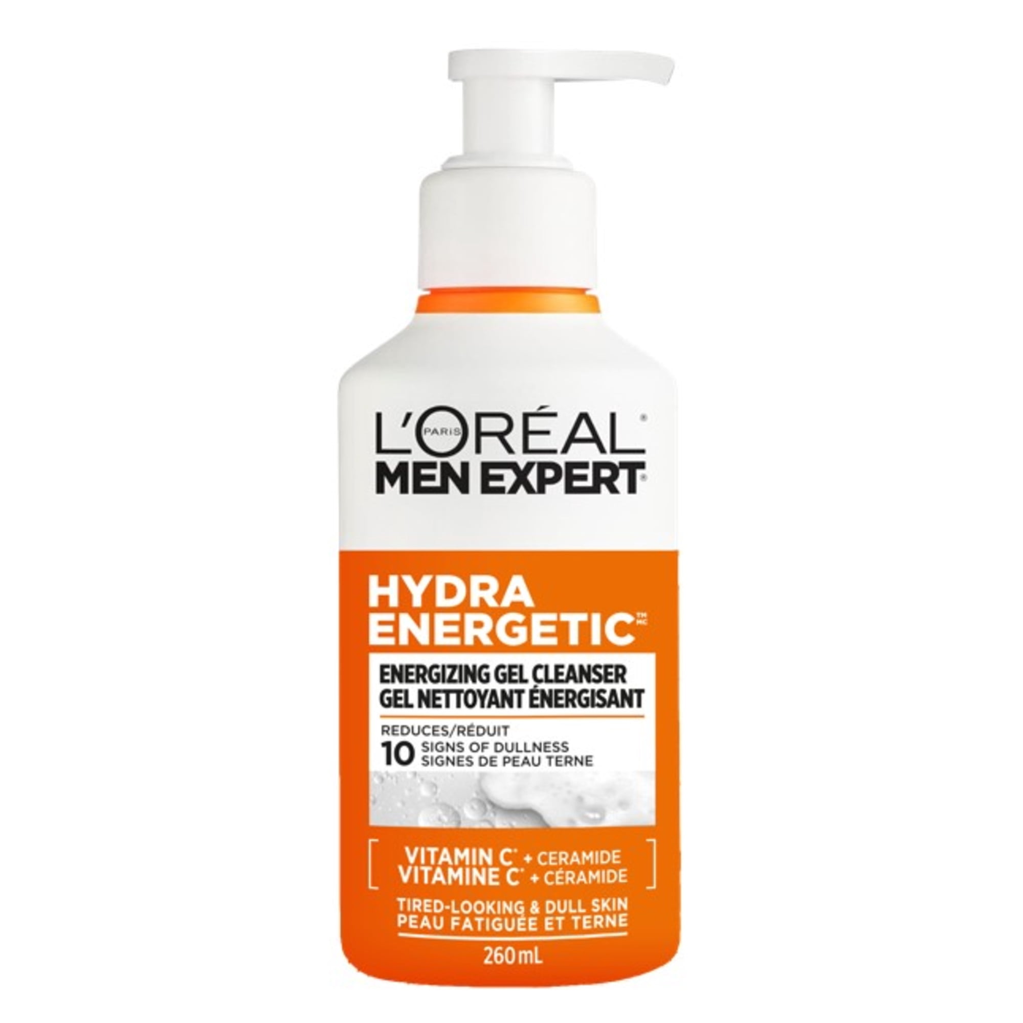 L'Oréal Men Expert Hydra Energetic Nettoyant Visage à la Vitamine C, 260 ml