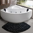 thumbnail image 4 of 1pc Foam Bath Rug Embossed Bathroom Mat Water Absorbent And Washable Bath Rugs Non-Slip Thick Soft And Comfortable Carpet For Show, 4 of 6