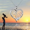 thumbnail image 2 of EARKITY Mom Necklace, Heart Necklace, Love Heart Pendant, 925 Sterling Silver Heart Necklace for Women, Engraved I Love You Mom Gifts for Mom from Daughter Mom Christmas Birthday Gifts for Mom, 2 of 5