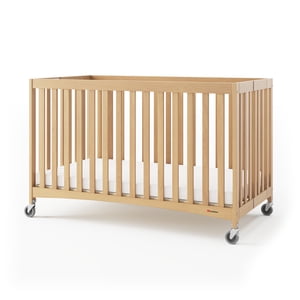 Foundations Dortoir de voyage en bois pliant, Pliure rapide, Casters commerciaux portables, Naturel