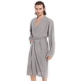 thumbnail image 1 of Men'S Waffle Kimono Bathrobe Turkey Luxurious Premium Cotton Lightweight Spa Robe, 1 of 6