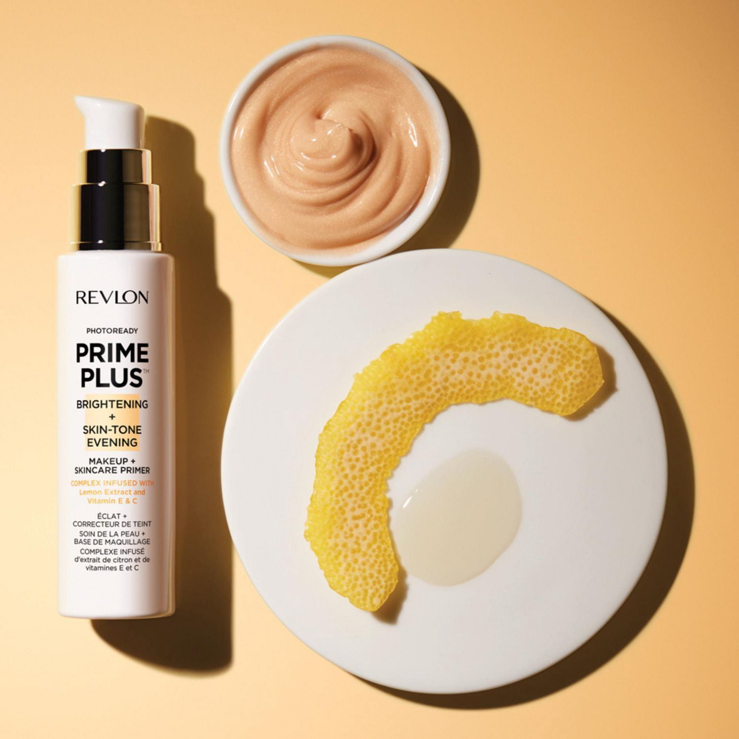 Revlon Photoready Prime Plus Éclaircissant + Maquillage de Soirée Teint + Base de Soin