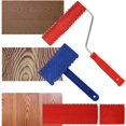 thumbnail image 1 of 4 PCS Wood Graining Tools, Wood Grain Patterns Tool Set, Wood Grain Painting Roller with Handle, DIY Rubber Wood Graining Decorating Tool for Walls, Floors, Decks, Furniture, 1 of 8