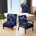thumbnail image 1 of Designart « Blue Ferns Indigo Calm II » Fauteuil d'Appoint Rembourré à Fougères Bleues - Fauteuil Moderne pour Chambre, 1 of 7