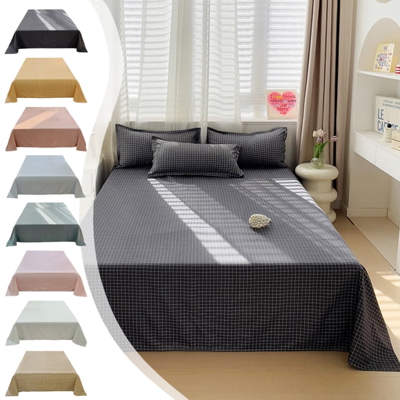 Sentmoon Bed Sheets Bed Sheet Solid Color Washable Soft Smooth Breathable Wrinkle Resistant Easy Care Bedding Sheet for Home Guest Room Everyday Use