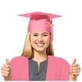 thumbnail image 2 of GDREDA Womens Sun Hat Graduation Hat School Unisex Student Graduation Cap For Adult，Pink, 2 of 4