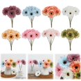 thumbnail image 1 of Artificial Gerbera Bouquet Wedding Handheld Flower Home & Hotel Decor Rustic Country Style Flower Arrangement, 1 of 9