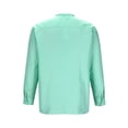 thumbnail image 3 of RXIRUCGD Cardigan à Boutons Imprimé Décontracté pour Homme, Manches Longues, Col Montant, Chemisier Chemise Hauts, Vert, Taille : L, 3 of 5