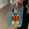 thumbnail image 3 of Lion Pattern Pets Handbags Convenient Canvas Cat Tote Bag Fashion for Pet Lovers, 3 of 5