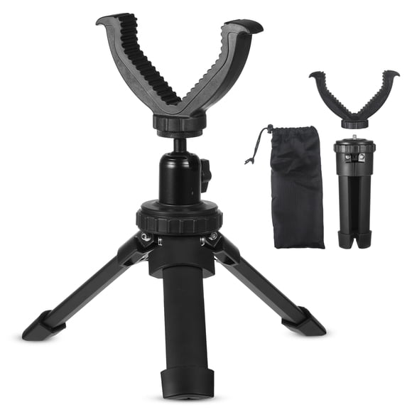 Unatoiry Durable Rest Tripod With 360° Rotation And Anti-corrosion Aluminum V Yoke V Yoke Stick Black 1Set