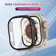 thumbnail image 3 of KOMI Case for Apple Watch Ultra 49mm with 9H Tempered Glass Screen Protector, Touch Sensitive, Full Coverage, Slim Bumper Protective Cover for iWatch 49mm, Transparent, 3 of 5