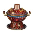 thumbnail image 1 of jifeng Shabu Shabu Fondue Chinoise Marmite Robuste Réunion de Famille Usage Domestique Casserole Rouge, 1 of 9