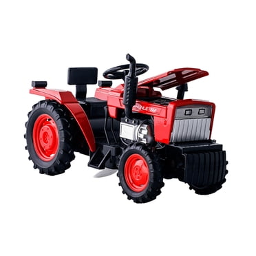 Yinanstore 1:32 Tracteur de Fermier Modèle Jouet Véhicule Agricole Ensemble de Jouets Ornements Simulation Petite Voiture de Fermier pour Fête Vacances Cadeaux pour Enfants Rouge