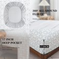 thumbnail image 4 of King Size Bed Sheets Piece Floral Pattern Sheets King Deep Pocket Sheet Grey Lotus, 4 of 8