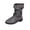 Gris, variante sur LOVZFMLL Bottes pour Femmes Mi-Mollet Bottes Stovepipe Boucle Bout Rond Antidérapantes Talon Bloc Bas en Suède Bottes d'Automne Hiver