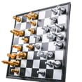 thumbnail image 1 of Exquisite Chess Game Medieval Chess Set With Chessboard 32 Chess Pieces Magnetic Chess Set, 1 of 8