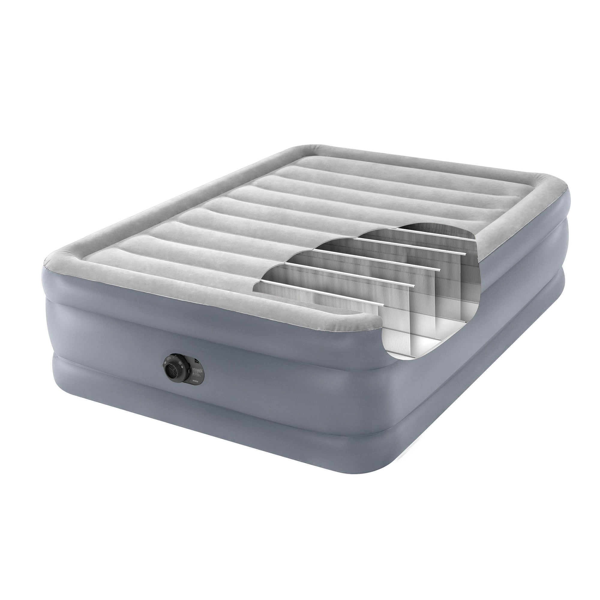Intex 20" Queen Dura-Beam® Deluxe Raised Air Mattress with Built-in Pump