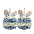 thumbnail image 1 of EGNMCR Rabbit Ear Crown Chenille Hand Towel Cute Hanging Hand Wipe Ball Hand Towel Thickened Absorbent Hangable Multifunctional Hand Towel hand washcloths, 1 of 5