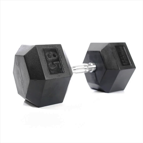 Mega Fitness Rubber Hex Dumbbell 85 lb Knurled Handle Single Home Gym