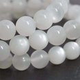 thumbnail image 3 of Angelstones Bracelet Extensible Unisexe en Perles Rondes 8 mm avec Pierre de Soleil Naturelle Blanche, 3 of 3
