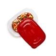 thumbnail image 3 of Contenants rectangulaires pour la conservation des aliments Rubbermaid TakeAlongs à emporter, couvercles rouge rubis, 950&nbsp;ml (4&nbsp;tasses), paquet de 3, 3 of 8