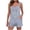 Light Blue, variant on Women's Casual Set, V-Neck Sleeveless Camisole Top with Pocket Pants, Loose Fit Slimming Fashion Two-Piece Outfit, for Spring Summer Daily Wear Dating Party Wedding