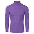 thumbnail image 1 of INSPIRE CHIC Chandails pour Hommes, Chandail à Col Roulé, Manches Longues, Extensible, Coupe Ajustée, Hauts 34 Violet, 1 of 8