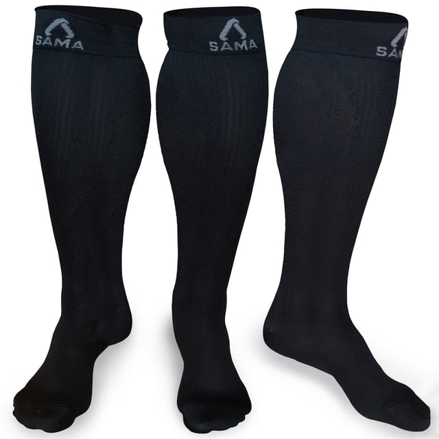 Bas de Compression Graduée Grande Taille pour Femmes et Hommes 20 -30 mmHg SAMA DILIGENCE