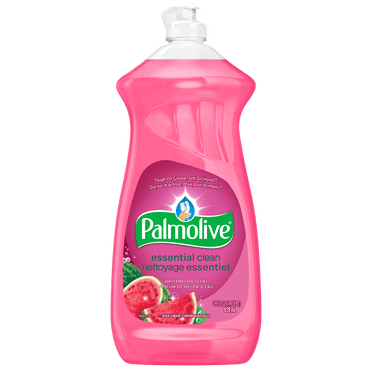 Palmolive Essential Clean Liquid Dish Soap, Watermelon Scented Dish Detergent, 828 ml Bottle