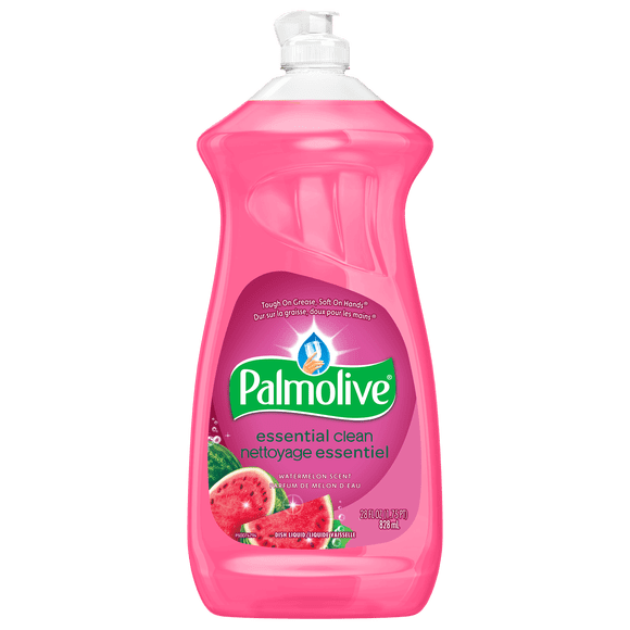 Palmolive Essential Clean Liquid Dish Soap, Watermelon Scented, 828 mL Bottle