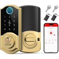 thumbnail image 1 of SMONET Smart Lock, Fingerprint Keyless Entry Door Lock Smart Deadbolt, Digital Keypad Bluetooth Electronic Biometrics for Front Door,  Auto-Lock App Control Easy to Install, GOLD, 1 of 9