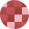 thumbnail image 1 of Ahgly Tapis Rond Lavable en Machine Intérieur Transitionnel Rouge, 6 Pieds Rond, 1 of 7