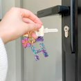 thumbnail image 3 of Visland Butterfly Initial Letter Keychain Pendant Exquisite Practicality Backpack School Bag Decoration Purple Alphabet Keychain for Girls Women, 3 of 8