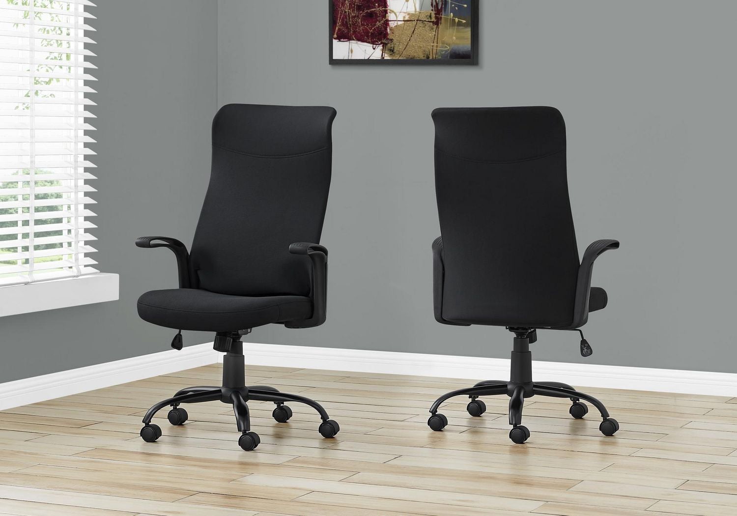 Monarch Specialties Office Chair, Adjustable Height, Swivel, Ergonomic, Armrests, Computer Desk, Work, Metal, Mesh, Black, Contemporary, Modern