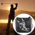 thumbnail image 2 of facefd Couvre-Maillet de Golf Universel pour Putter, Couvre-Chef Carré, Fermeture Magnétique, Protection, Papillon, Noir, 2 of 5