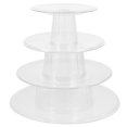 thumbnail image 1 of Macaron Display Towel Four-tier Macaron Stand Plastic Cake Stand Dessert Display Rack, 1 of 8