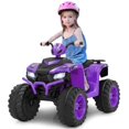 thumbnail image 1 of Costway VTT Électrique 24 V pour Enfants à 4 Roues avec Connexion Sans Fil Violet, 1 of 10