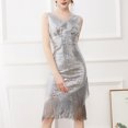 thumbnail image 3 of UPPADA Robe de Cocktail pour Femmes à Manches Longues Robe d'Invitée de Mariage Fente Latérale Jolie Robe Formelle Évasée Taille Haute Robe de Fête Robe de Bal Robe de Cocktail Liquidation Robes pour Femmes, 3 of 6