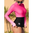 thumbnail image 3 of Charmo Hauts de Bain pour Femmes à Col Rond, Grandioses, UPF 50+, Maillot Dermoprotecteur, Chandails de Bain à Manches Longues avec Trou pour le Pouce, 3 of 7