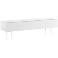 thumbnail image 1 of SONOROUS Studio ST-360 Wood and Glass Modern TV Stand with Spike Metal Legs for Sizes up to 75" (Modern Design Cabinet For Your Audio/Video Components and Consoles, Comes with I/R Repeater) - WHITE, 1 of 8