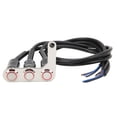 thumbnail image 2 of Interrupteur de Guidon de Moto LED en Acier Inoxydable Imperméable pour Phare de Klaxon Spot LampLeft, 2 of 14