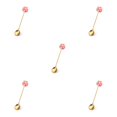 thumbnail image 1 of Transemion 1/2/3/5 Cartoon Adorable Restaurant Hotel Tableware Portable Washable Stainless Steel Stirring Mixing Dinnerware Cake Flatware Candy Spoon Brown 5PCS, 1 of 6