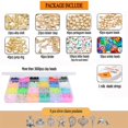thumbnail image 4 of 3600 Pcs Clay Beads for Bracelet Making Kit, 24 Colors Flat Round Polymer Clay Beads, 4 of 8