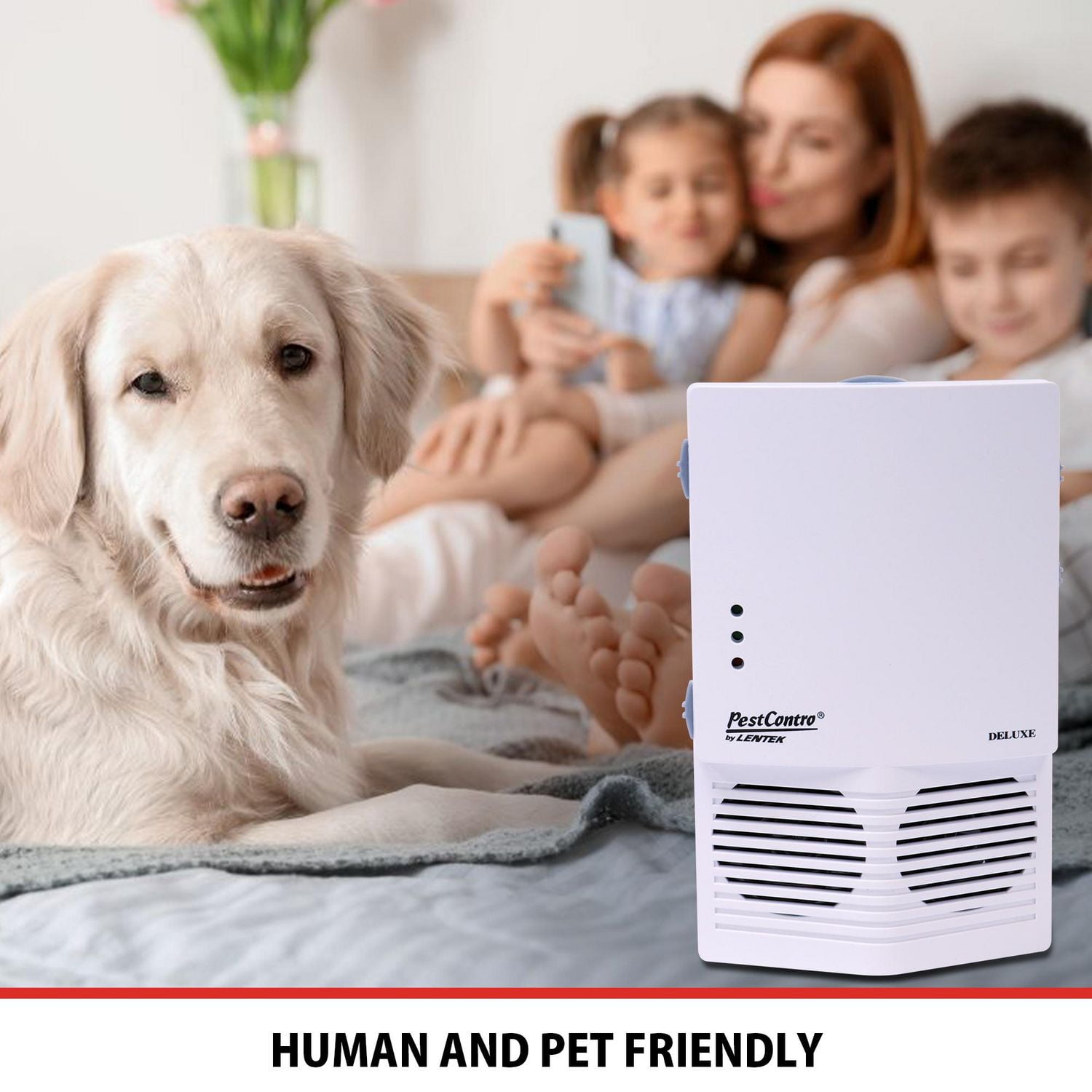 PestContro Deluxe Ultrasonic Rodent Repeller with Night Light, Indoor & Outdoor Rodent Control, Eco-Friendly Mouse & Rat Deterrent