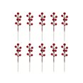 thumbnail image 3 of Cagogo à Moins de 5 $ 2 Pcs Baies Artificielles, Tiges de Baies Rouges Artificielles, Décoration de Guirlande de Noël, Fournitures de Fabrication de Couronnes Bricolage, Arrangement Floral Festif pour les Fêtes, 3 of 9
