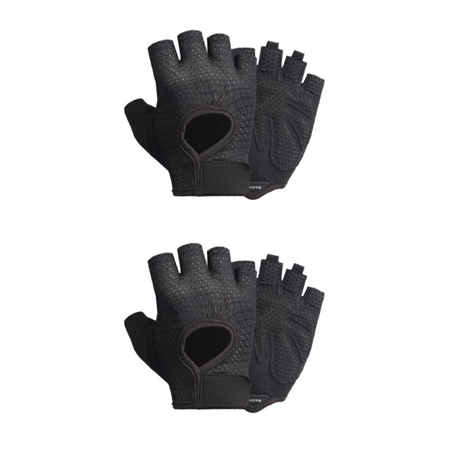 Wweixi 1 Pair Sports Gloves Portable Outdoor Cycling Breathable Shock Absorption Mitts Elastic Nonslip Riding Protection Mittens Black S 2PCS