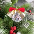 thumbnail image 3 of Silver 2 Inches Silver Christmas Ball With Bow Flocked Ornament For Holiday Celebration, 3 of 6