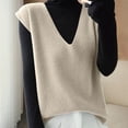 thumbnail image 2 of Women's Deep V - Neck Loose - Fitting Sleeveless Knit Vest - Soft, Versatile for Layering, Available in Multiple Colors, 2 of 4