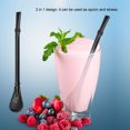 thumbnail image 1 of Stainless Steel Drinking Spoon Mate Straw Filter Straws Silver Loose Leaf Tea Infuser Barware Strainer Stirring Straws, 1 of 8